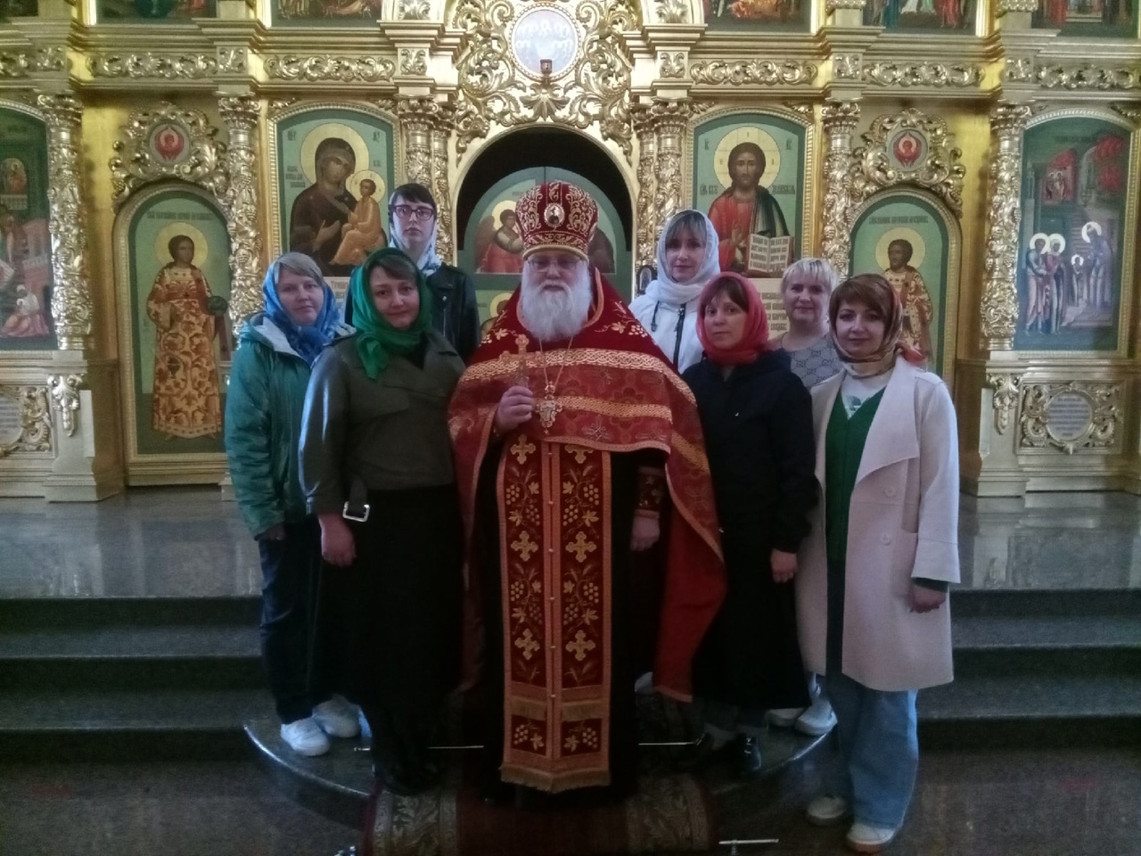 Молебен перед началом поездки делегации Первого Кунгурского благочиния на Рождественские чтения.